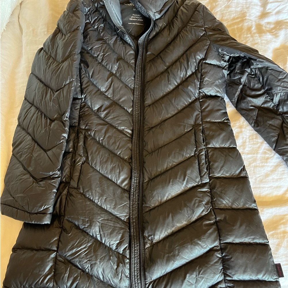 Last chance! Calvin Klein lightweight pack able premium down 3/4 lengths coat